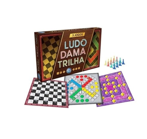 Kit Jogos De Tabuleiro - Ludo Dama Trilha Original - PAIS & FILHOS -  E-Paper Box