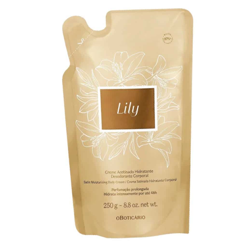 Refil Creme Acetinado Desodorante Hidratante Corporal Lily 250g - E ...