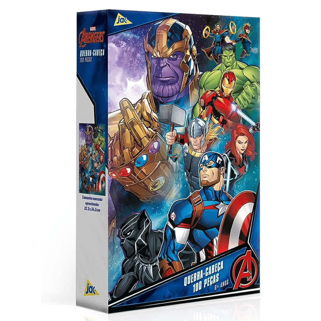 Quebra-cabeça Infantil Vingadores Marvel 150 peças Toyster - Loja Zuza  Brinquedos